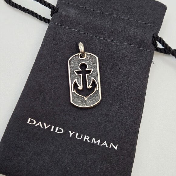 David Yurman 925 Anchor Tag Pendant